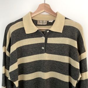 Vintage Holt Renfrew striped polo sweater